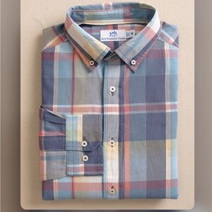 Southern Tide Men's Plaid Button Down Shirt XL.  NWT